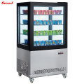 Dessert Shop Display Counters 4 Sides Glass Freezer Cooling Showcase